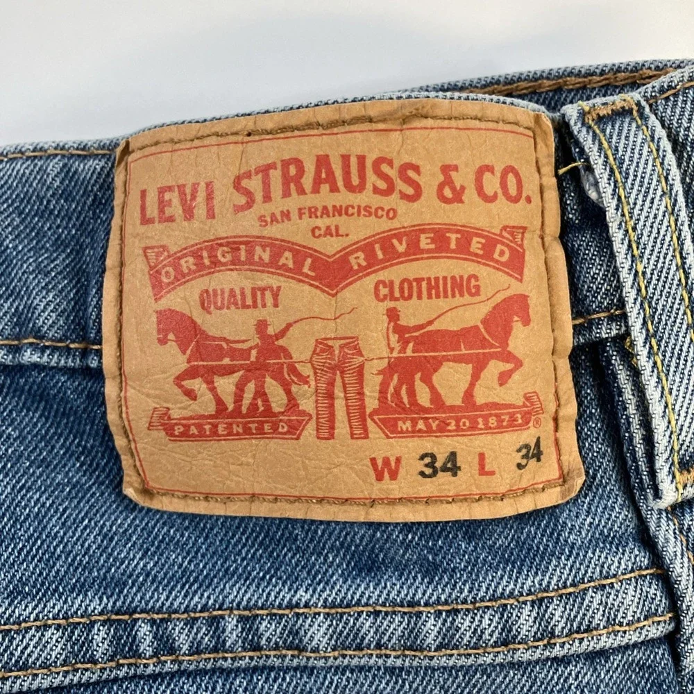 Levi's Western Fit Jeans Mens 34x34 Passing Time Medium Wash‎ Stretch Denim